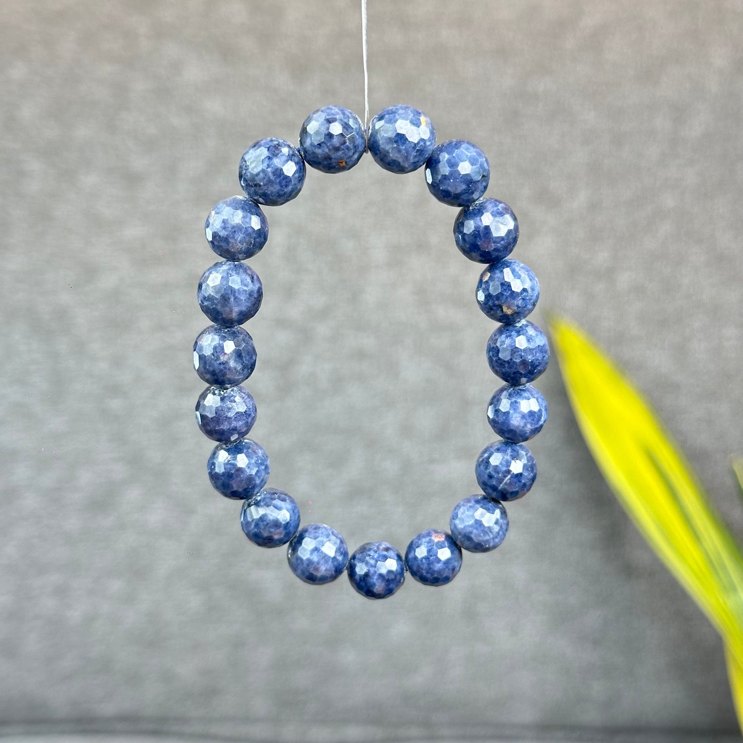 Natural Faceted Blue Sapphire Bracelet Size 10 mm