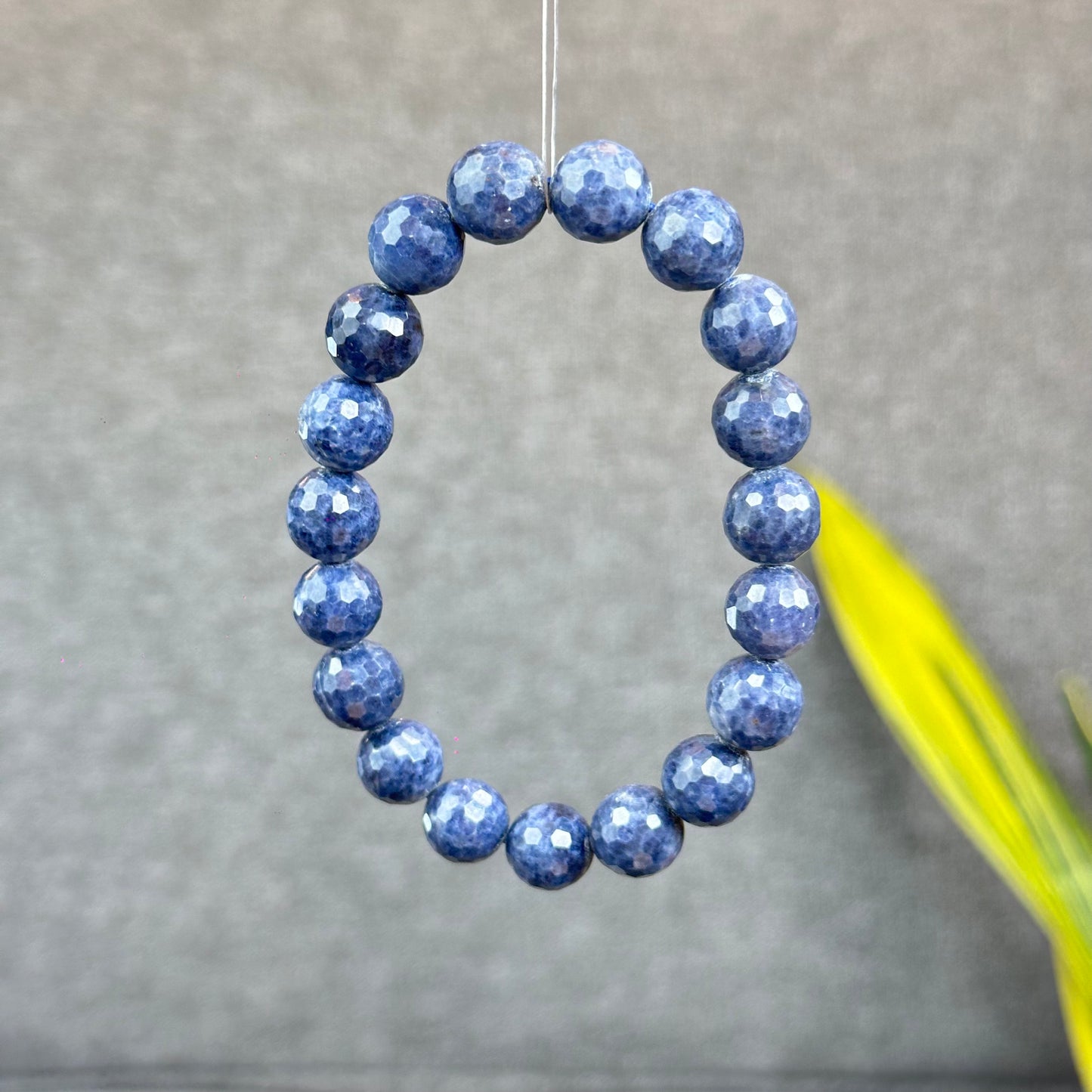 Natural Faceted Blue Sapphire Bracelet Size 10 mm