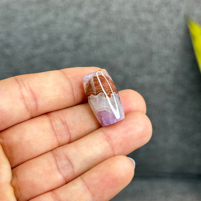 Natural Amethyst Lace Agate Lu Thong Charm