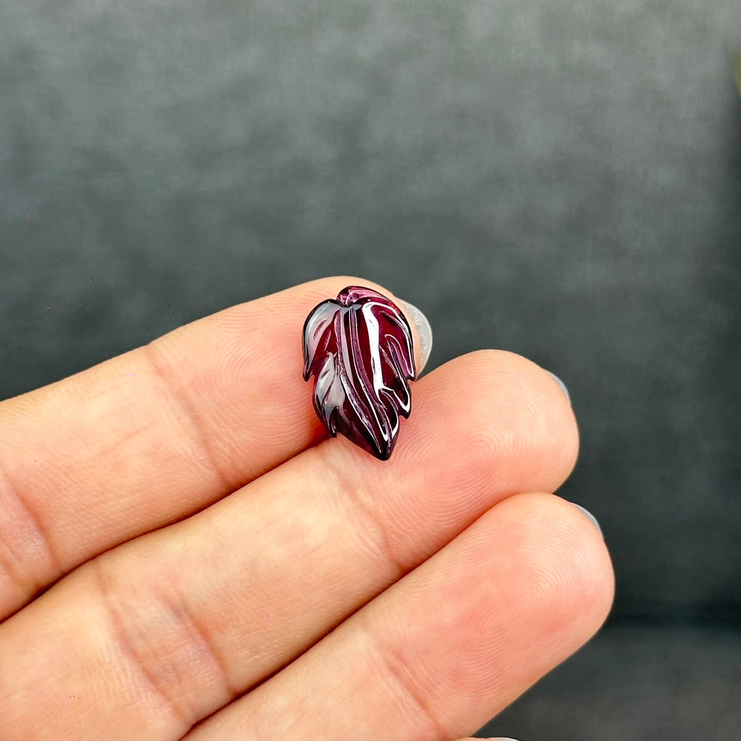Natural Purple Garnet Charm