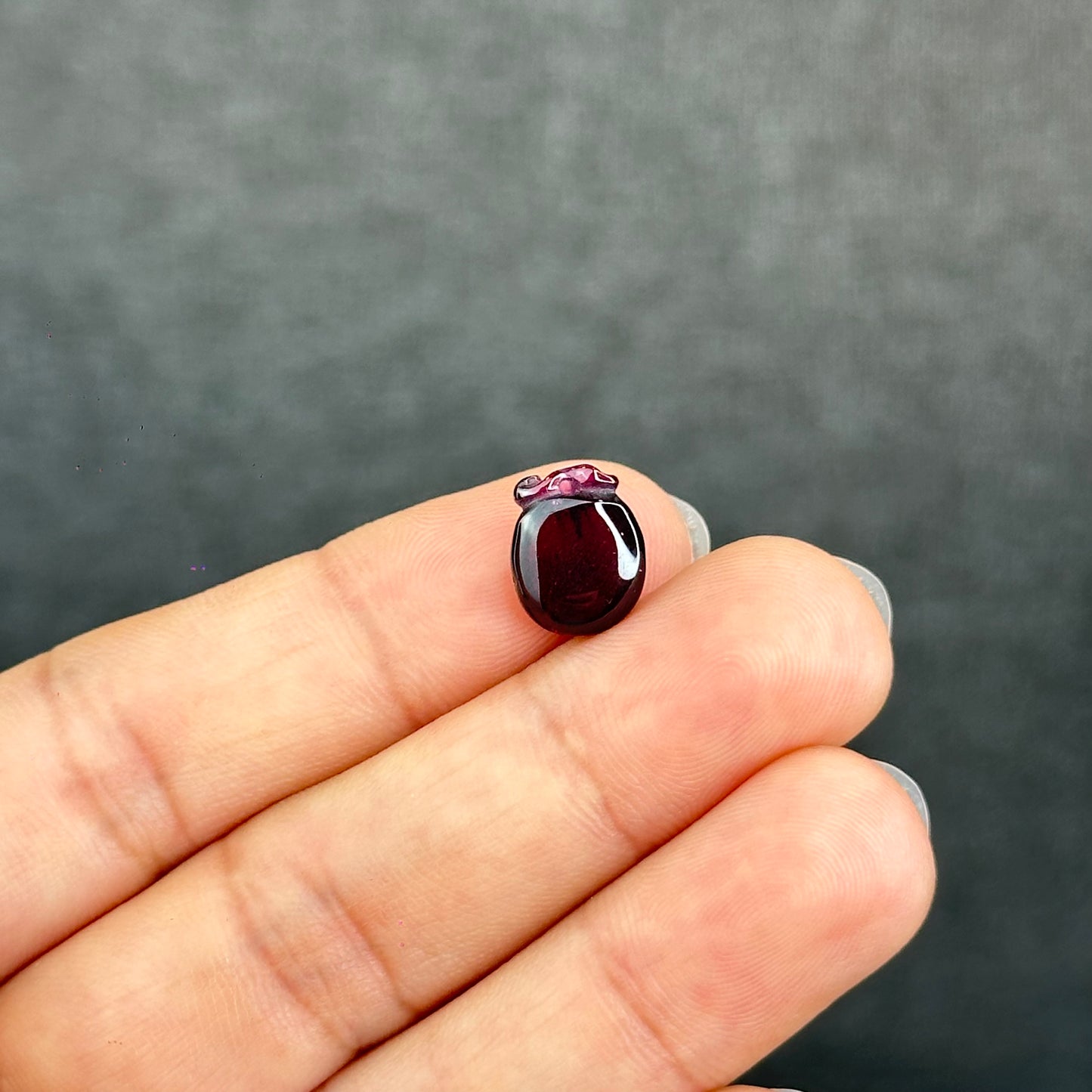 Natural Purple Garnet Charm