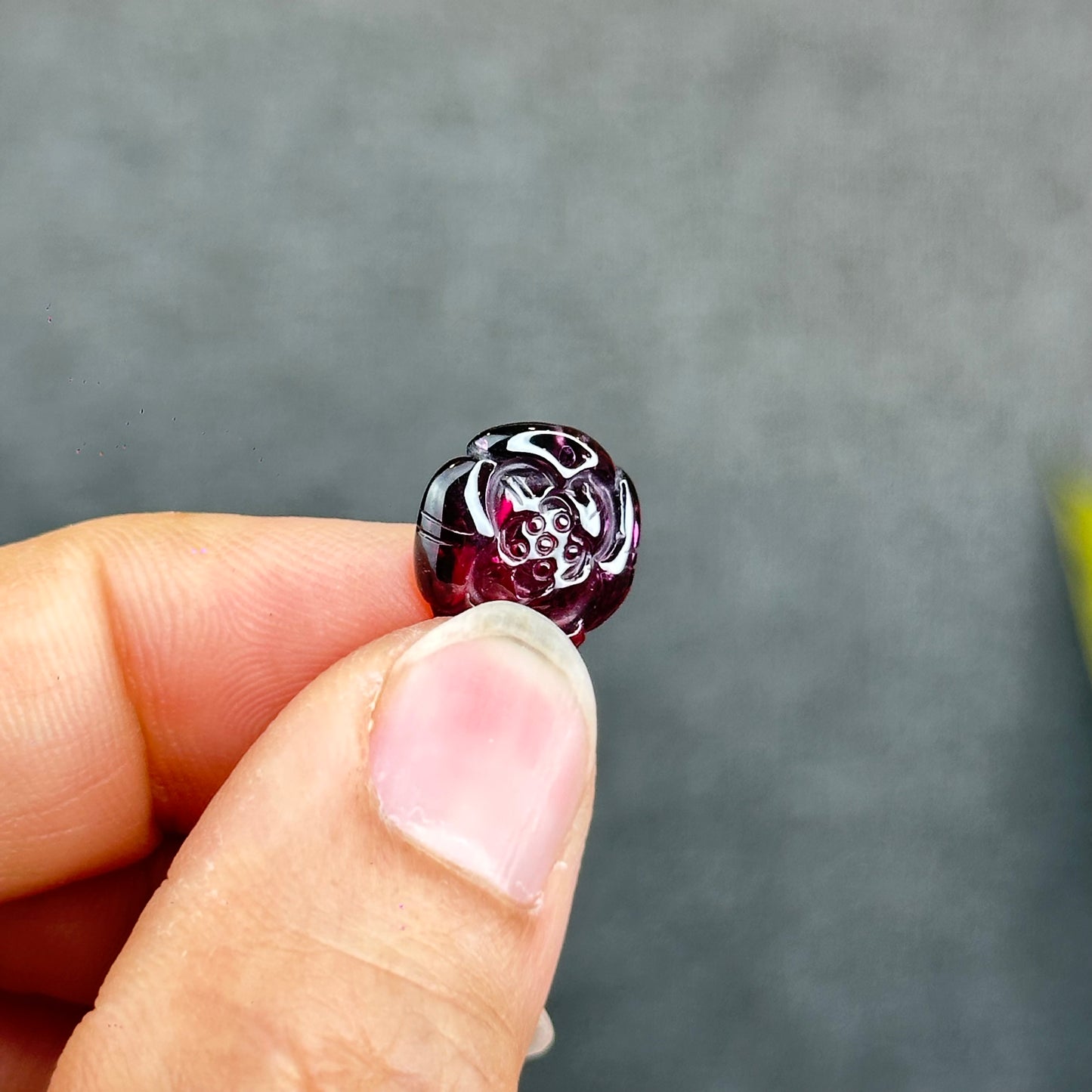 Natural Purple Garnet Charm