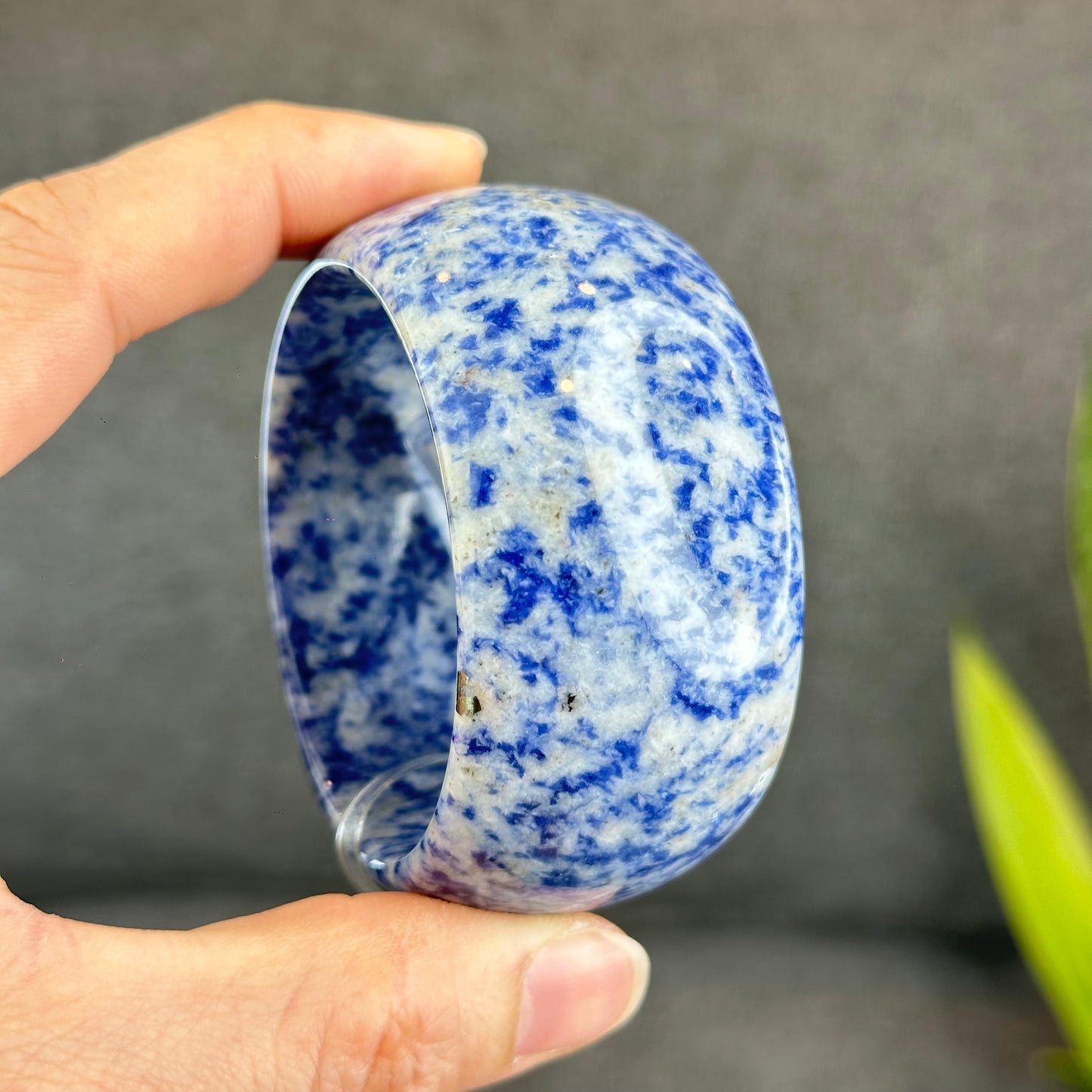 Natural Lapis Lazuli Bangle Size 55 mm