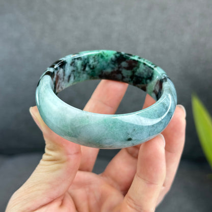 Bracelet Jadeite Jade Style Feuille Taille 58 mm