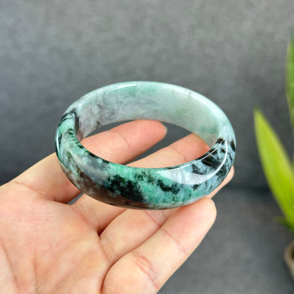 Bracelet Jadeite Jade Style Feuille Taille 58 mm