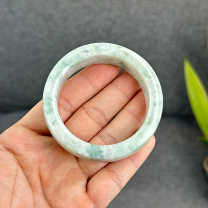 Natural Jadeite Jade Bangle Square Style Size 53 mm