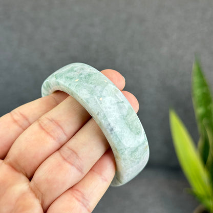 Natural Jadeite Jade Bangle Square Style Size 53 mm