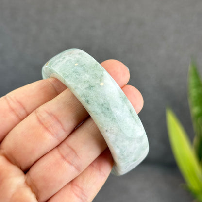 Natural Jadeite Jade Bangle Square Style Size 53 mm