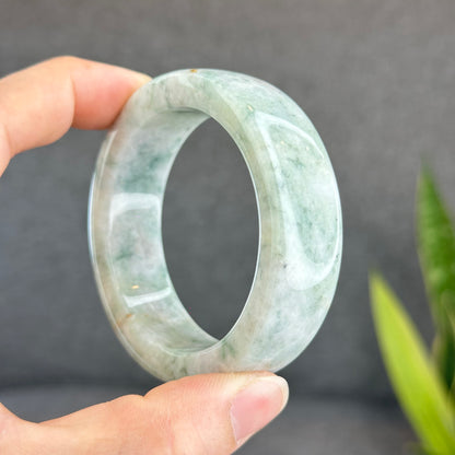 Natural Jadeite Jade Bangle Square Style Size 53 mm