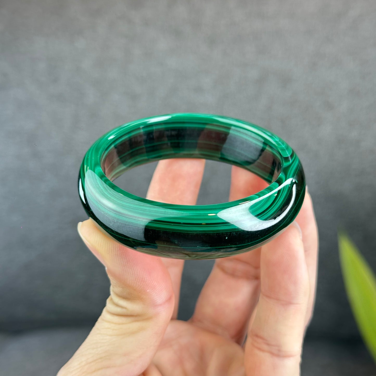 Bracelet Malachite Style Feuille Taille 53,8 mm