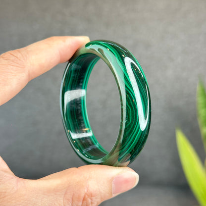 Bracelet Malachite Style Feuille Taille 53,8 mm