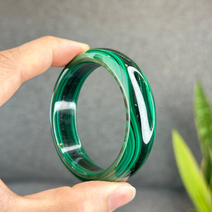 Bracelet Malachite Style Feuille Taille 53,8 mm