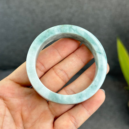 Natural Jadeite Jade Bangle Square Style Size 53 mm