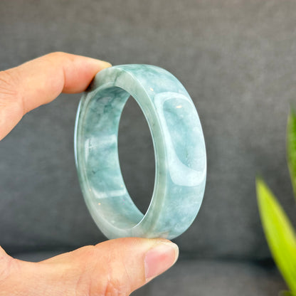 Natural Jadeite Jade Bangle Square Style Size 53 mm