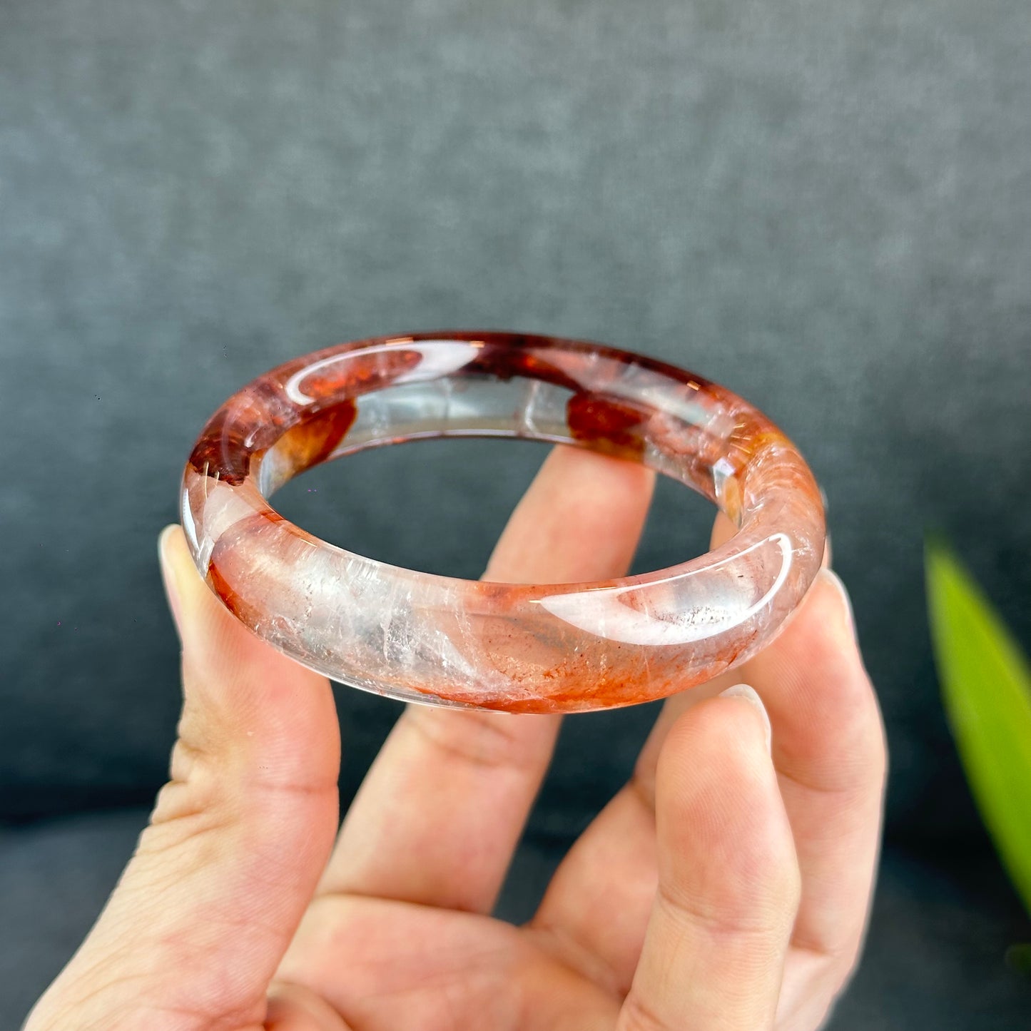 Natural Fire Quartz Bangle Size 53 mm