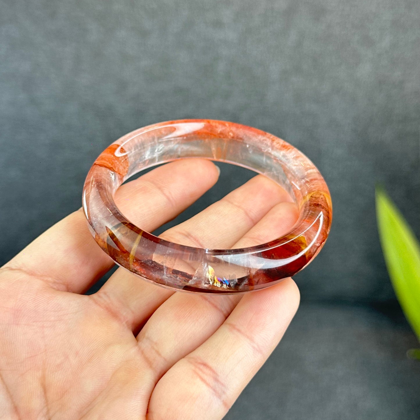 Natural Fire Quartz Bangle Size 53 mm