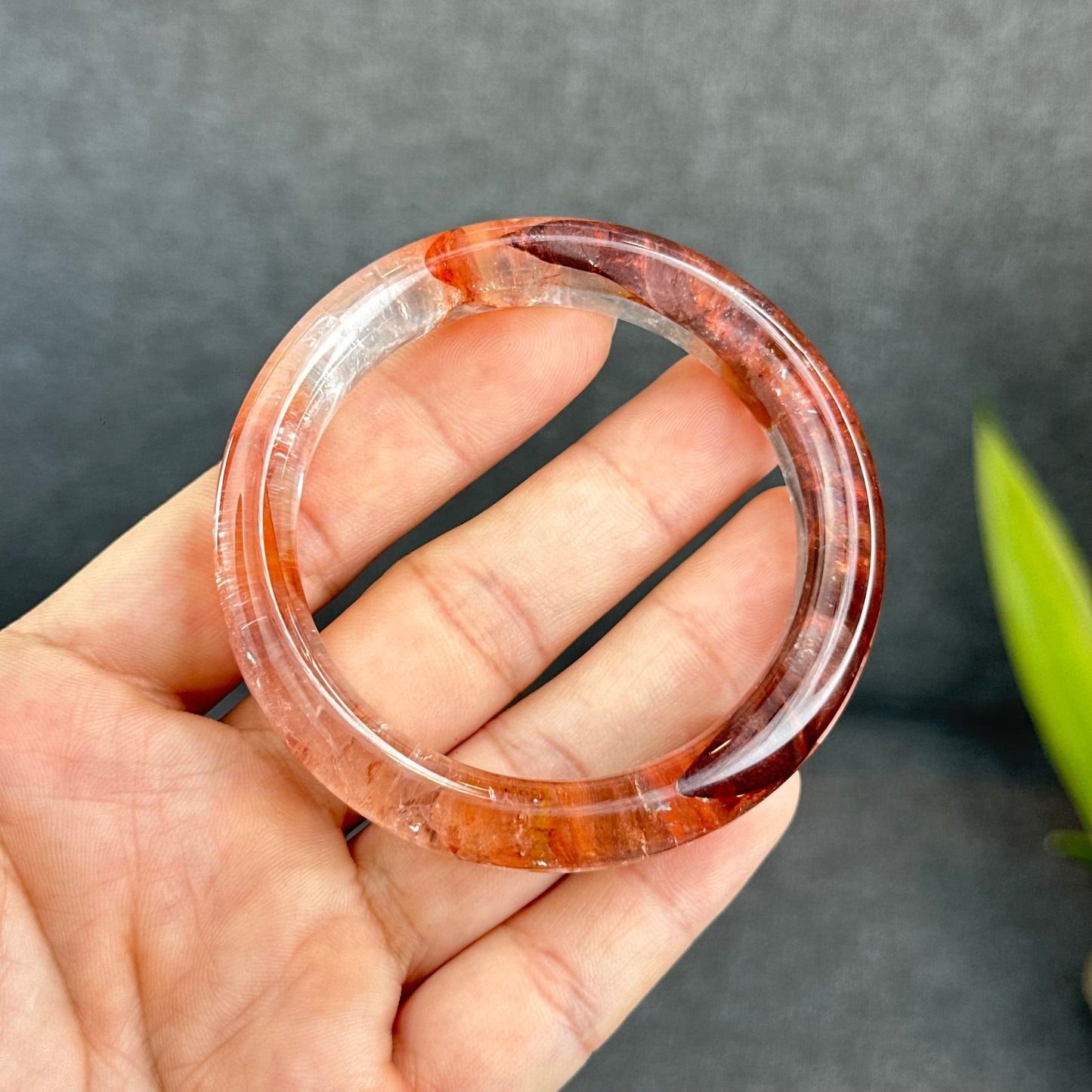 Natural Fire Quartz Bangle Size 53 mm