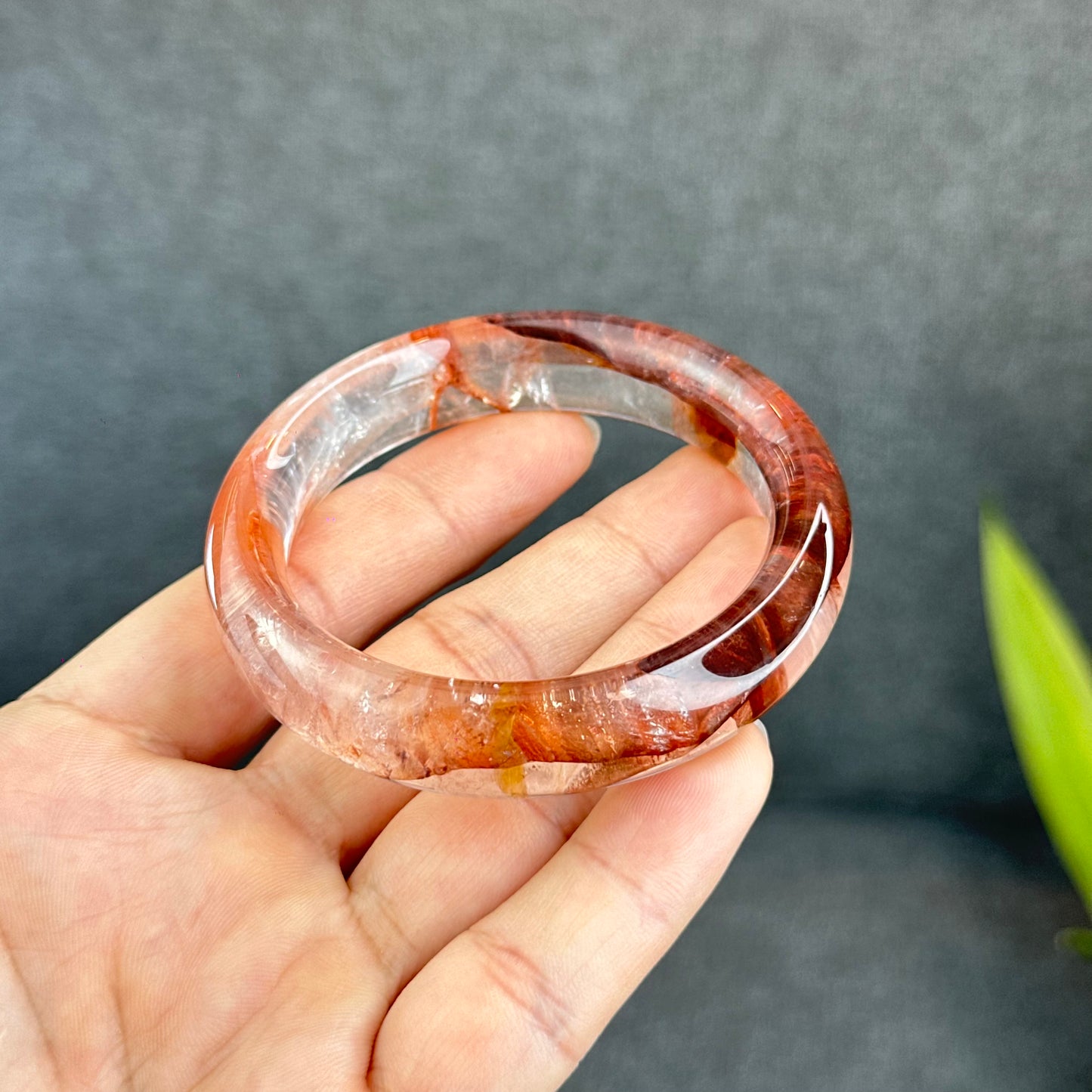 Natural Fire Quartz Bangle Size 53 mm