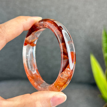 Natural Fire Quartz Bangle Size 53 mm