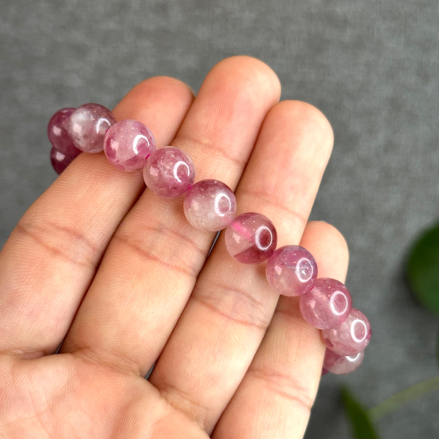 Light Pink Tourmaline Bracelet Size 10 mm