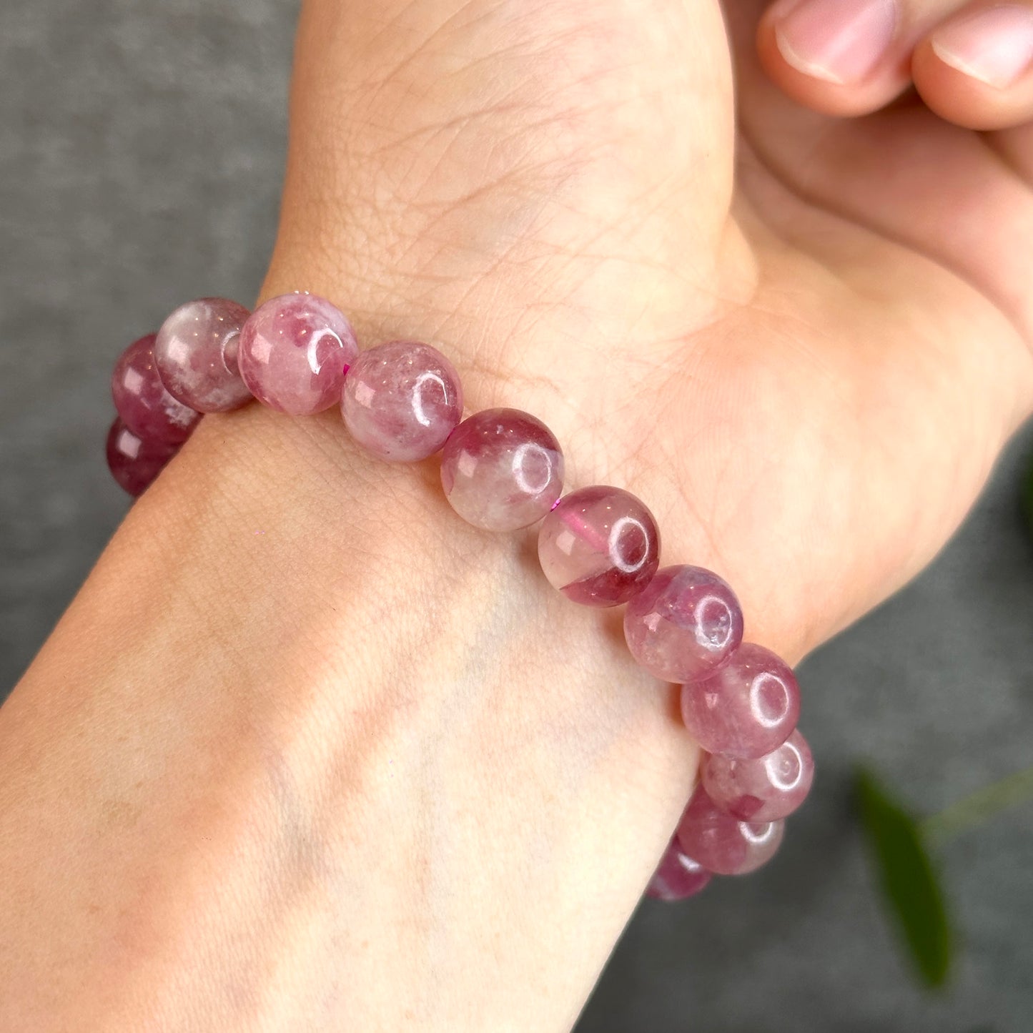 Light Pink Tourmaline Bracelet Size 10 mm