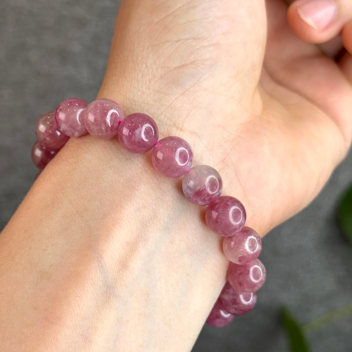 Light Pink Tourmaline Bracelet Size 10 mm