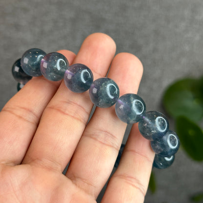 Dual Tone Dark Aura Fluorite Bracelet Size 13 mm