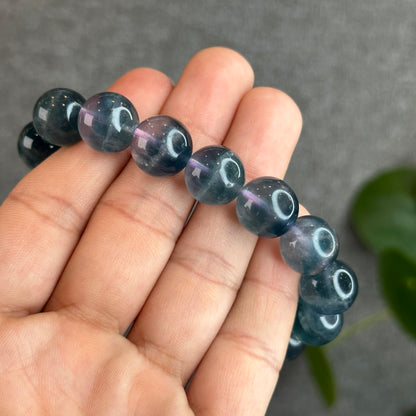 Dual Tone Dark Aura Fluorite Bracelet Size 13 mm