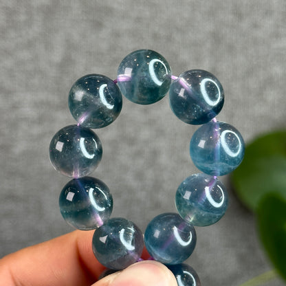 Dual Tone Dark Aura Fluorite Bracelet Size 13 mm