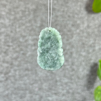 Ox Natural Jadeite Jade Carved Pendant