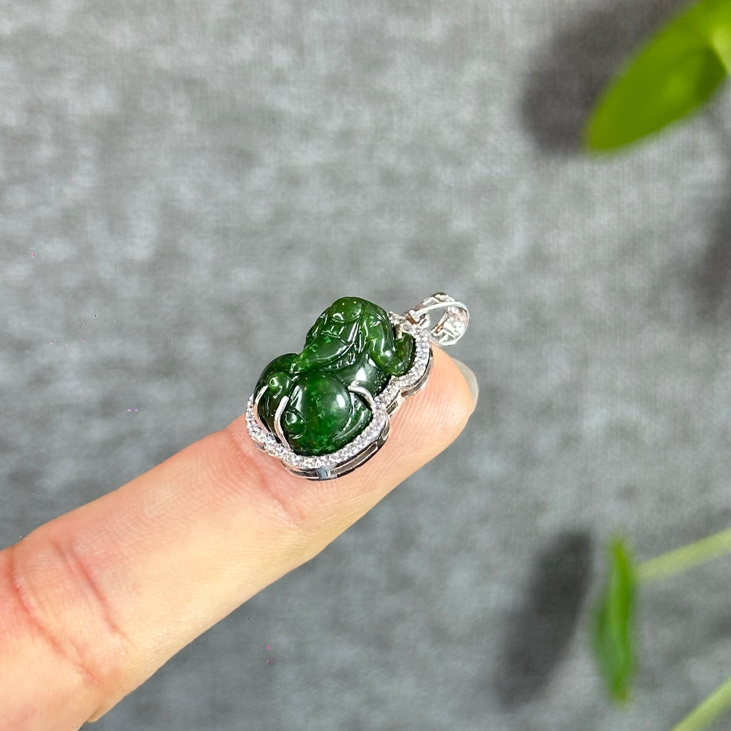 Pixiu Natural Nephrite Jade Pendant