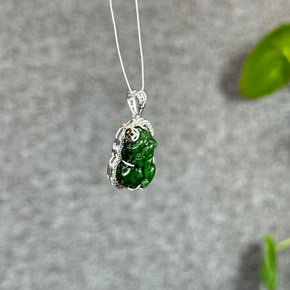 Pixiu Natural Nephrite Jade Pendant