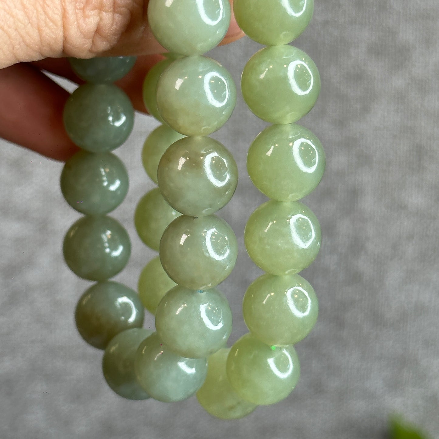 Light Green Hetian Nephrite Jade Bracelet Size 11 mm