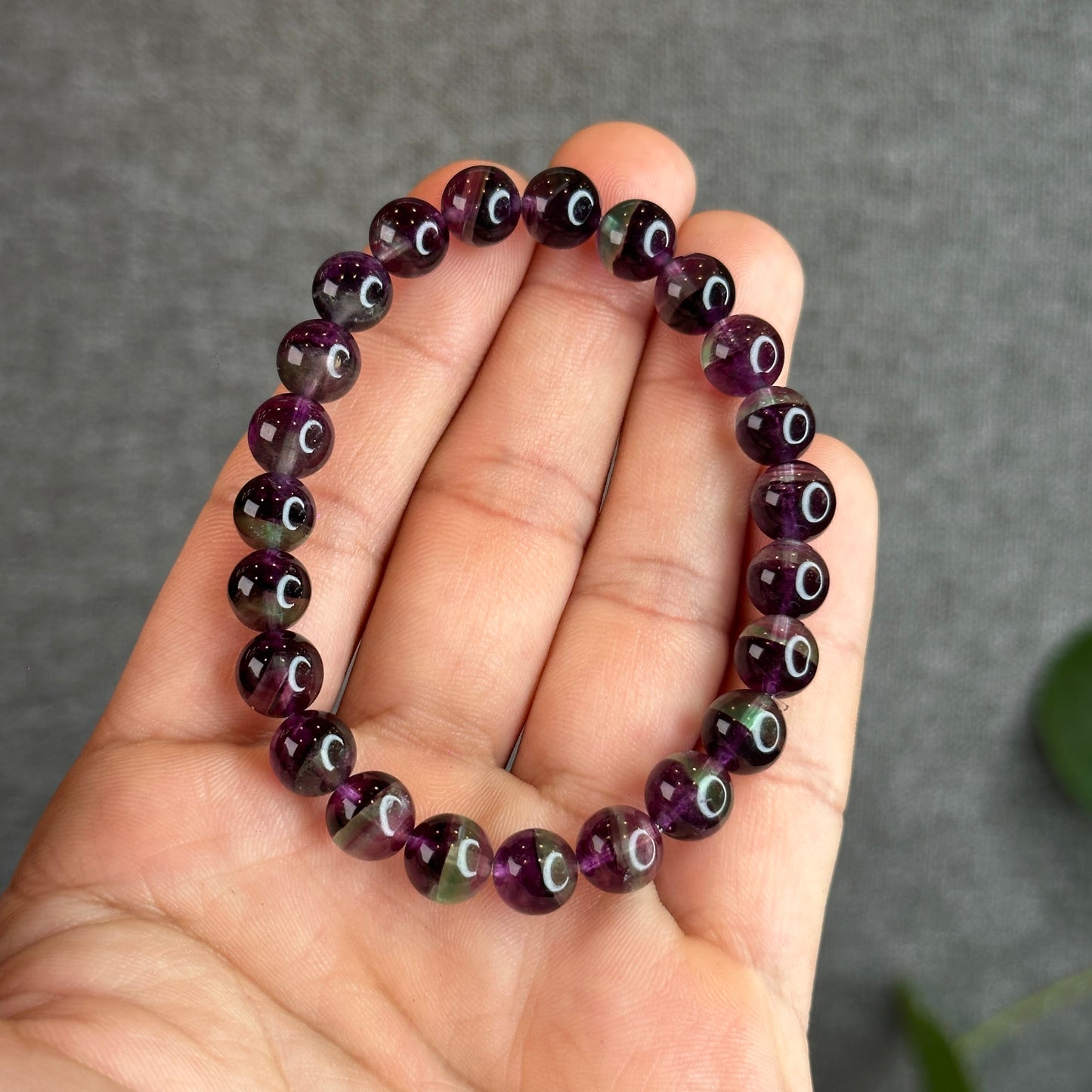 Watermelon Fluorite Bracelet Size 8.3 mm