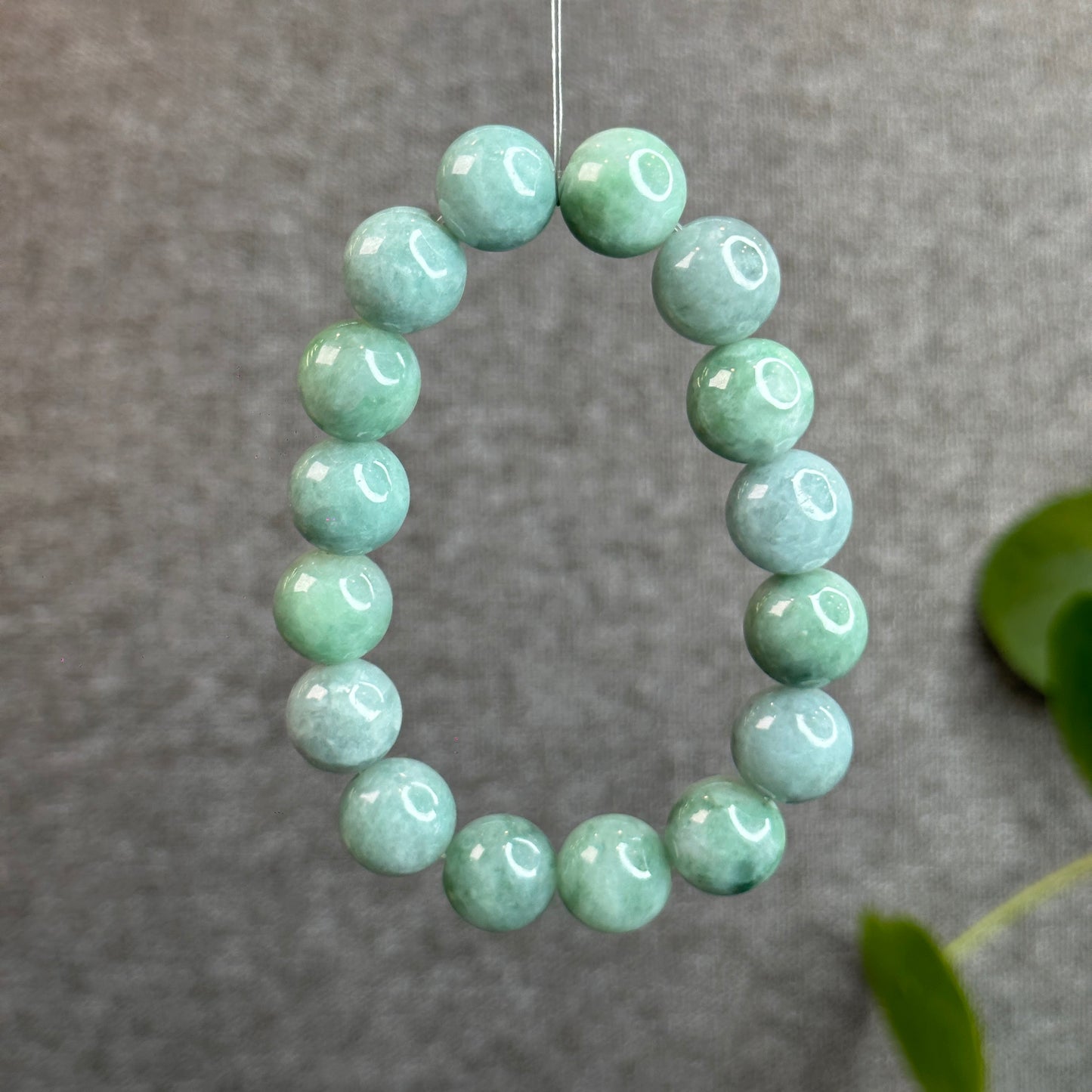 Green Jadeite Jade Bracelet Size 13.2 mm