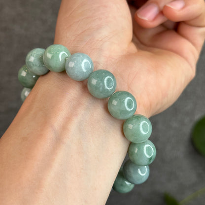 Green Jadeite Jade Bracelet Size 13.2 mm