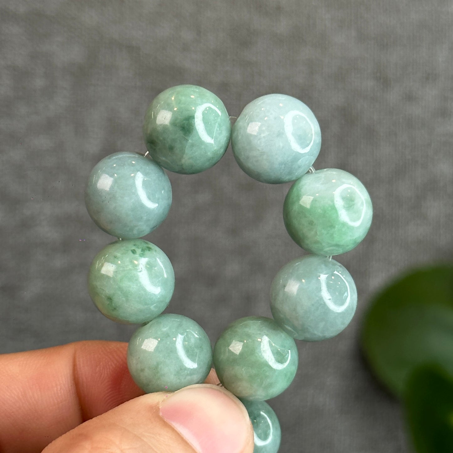 Green Jadeite Jade Bracelet Size 13.2 mm