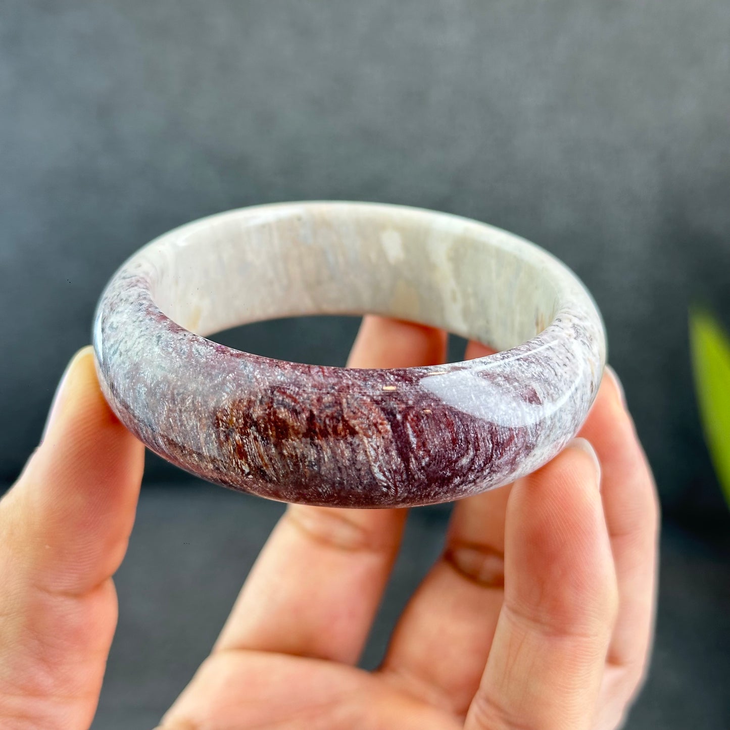 Natural Coral Bangle Leaf Style Size 53 mm