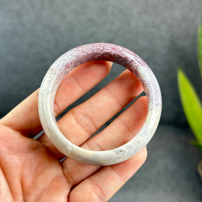 Natural Coral Bangle Leaf Style Size 53 mm