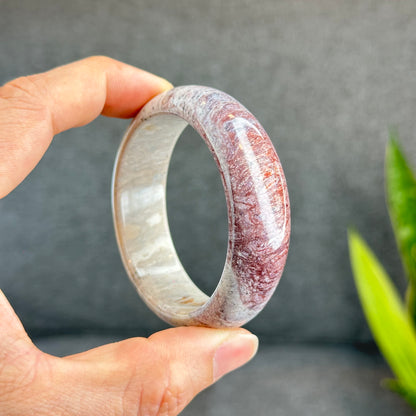 Natural Coral Bangle Leaf Style Size 53 mm