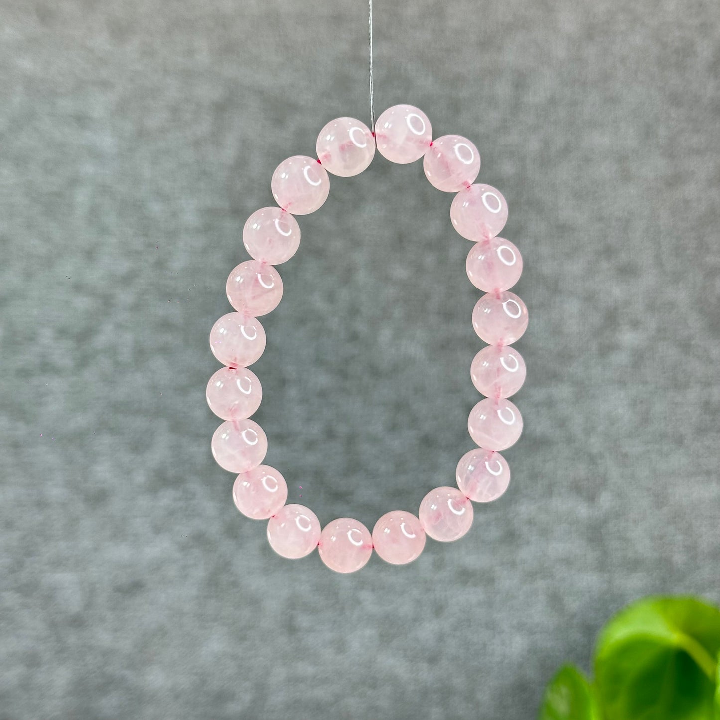 Natural Rose Quartz Bracelet Size 9.5 mm