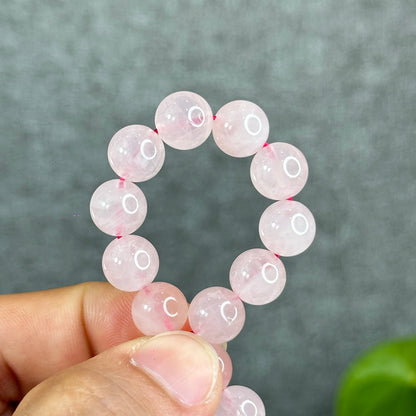 Natural Rose Quartz Bracelet Size 9.5 mm