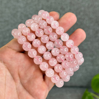 Natural Rose Quartz Bracelet Size 9.5 mm