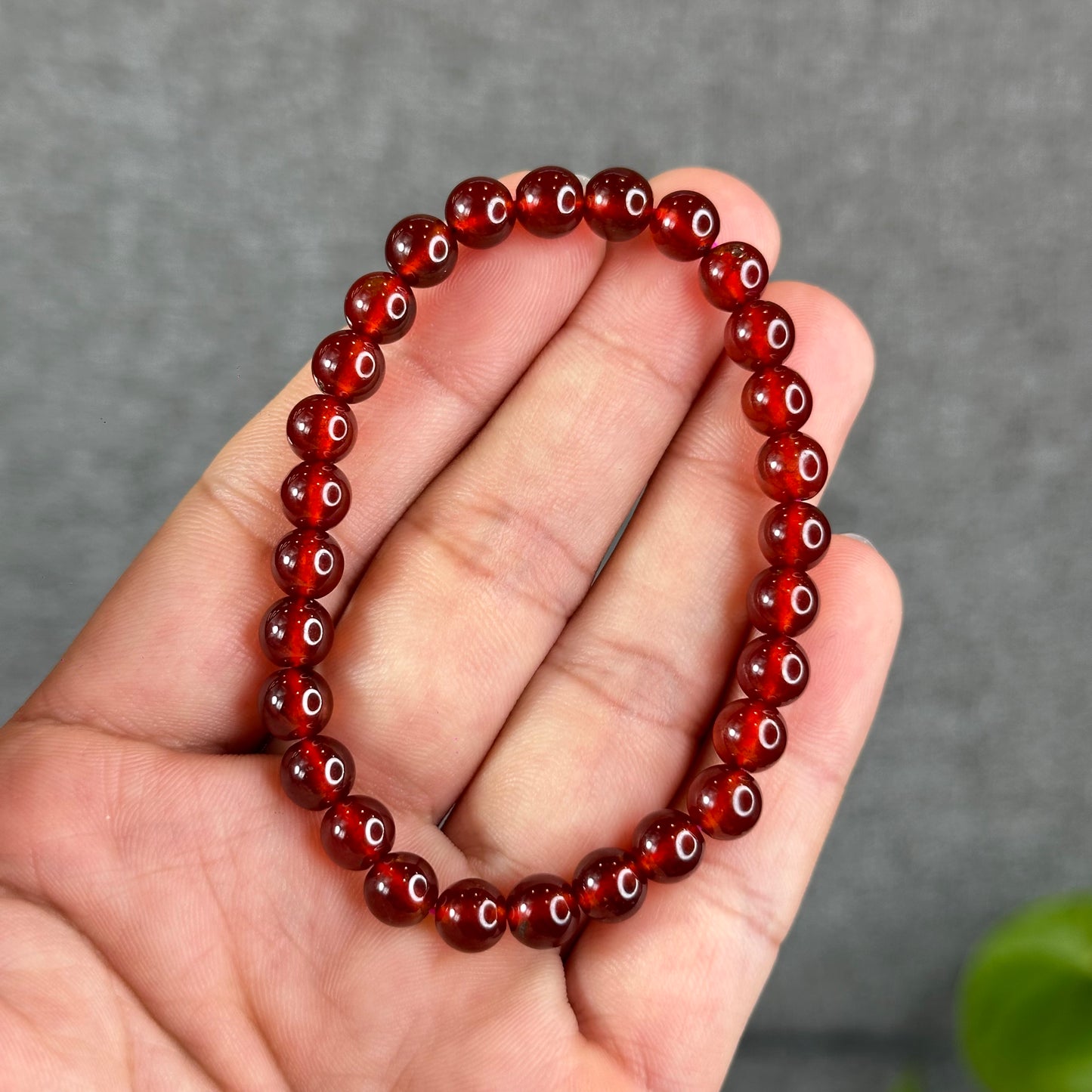 Natural Garnet VIP Bracelet size 7 mm