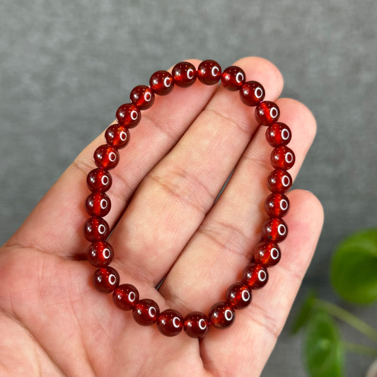 Natural Garnet VIP Bracelet size 7 mm
