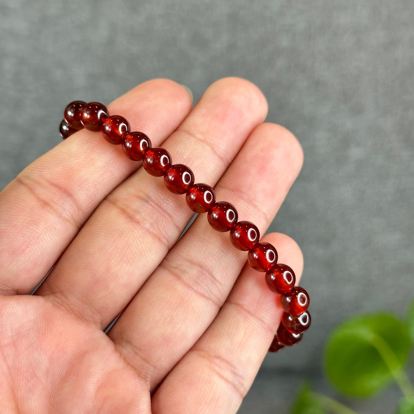 Natural Garnet VIP Bracelet size 7 mm