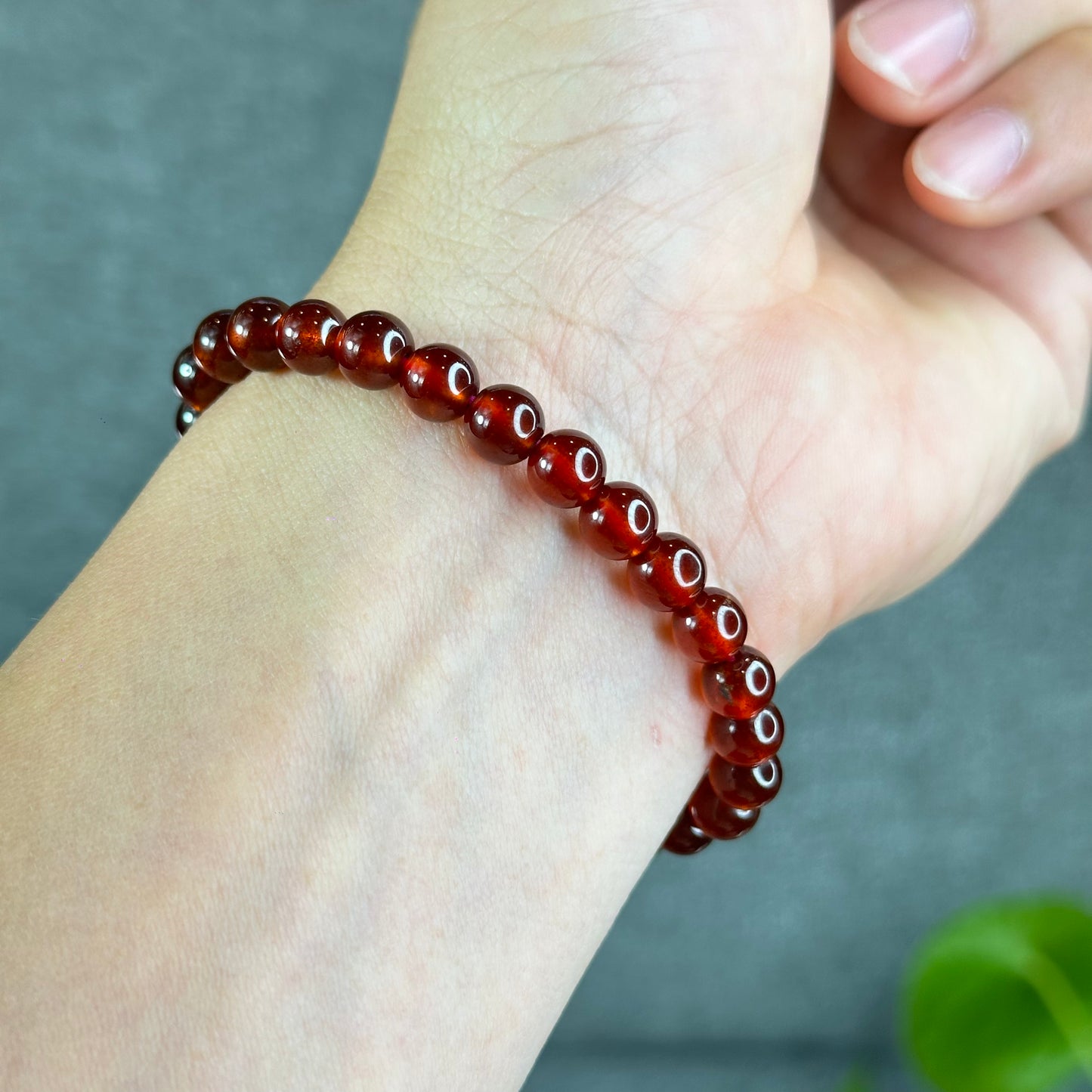 Natural Garnet VIP Bracelet size 7 mm