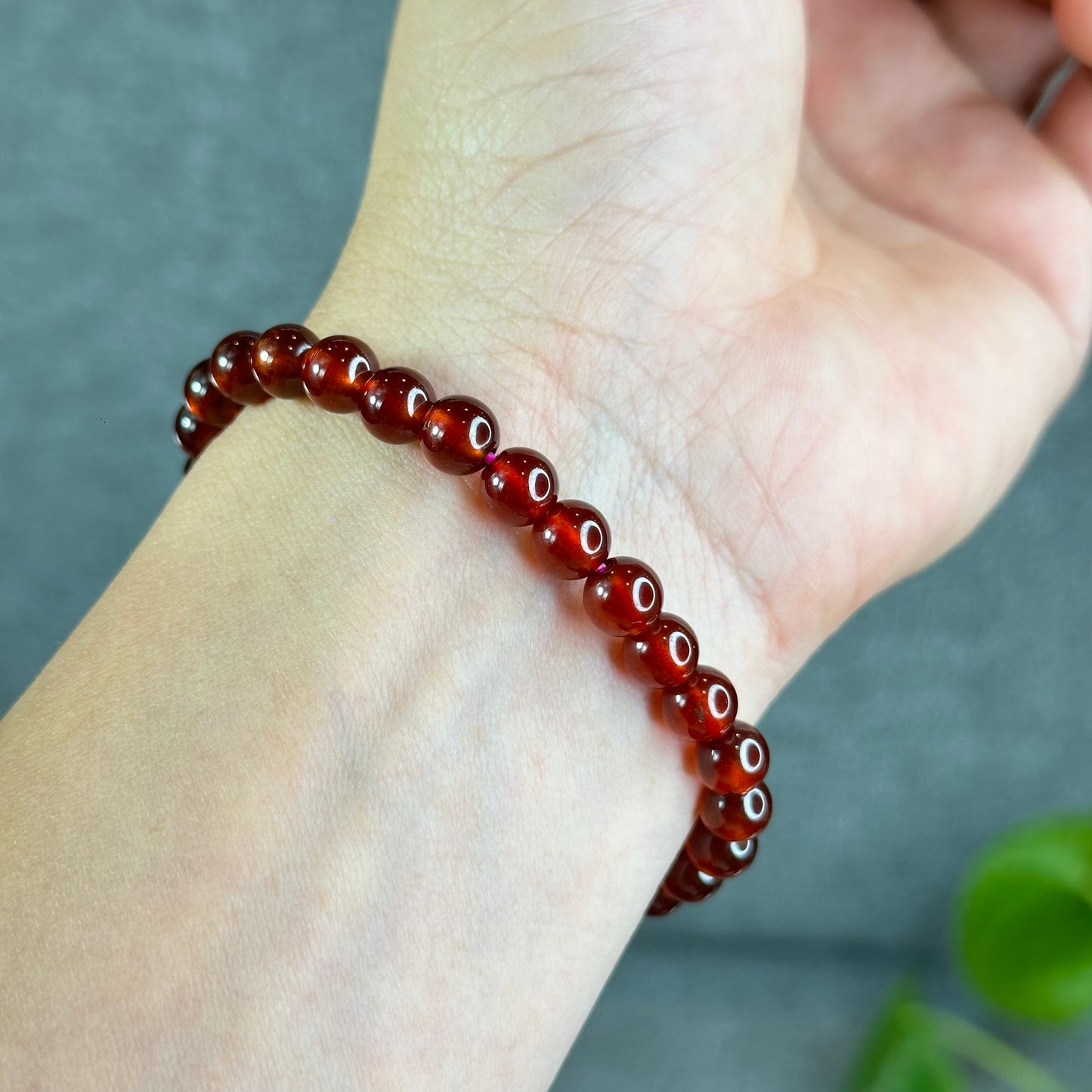 Natural Garnet VIP Bracelet size 7 mm