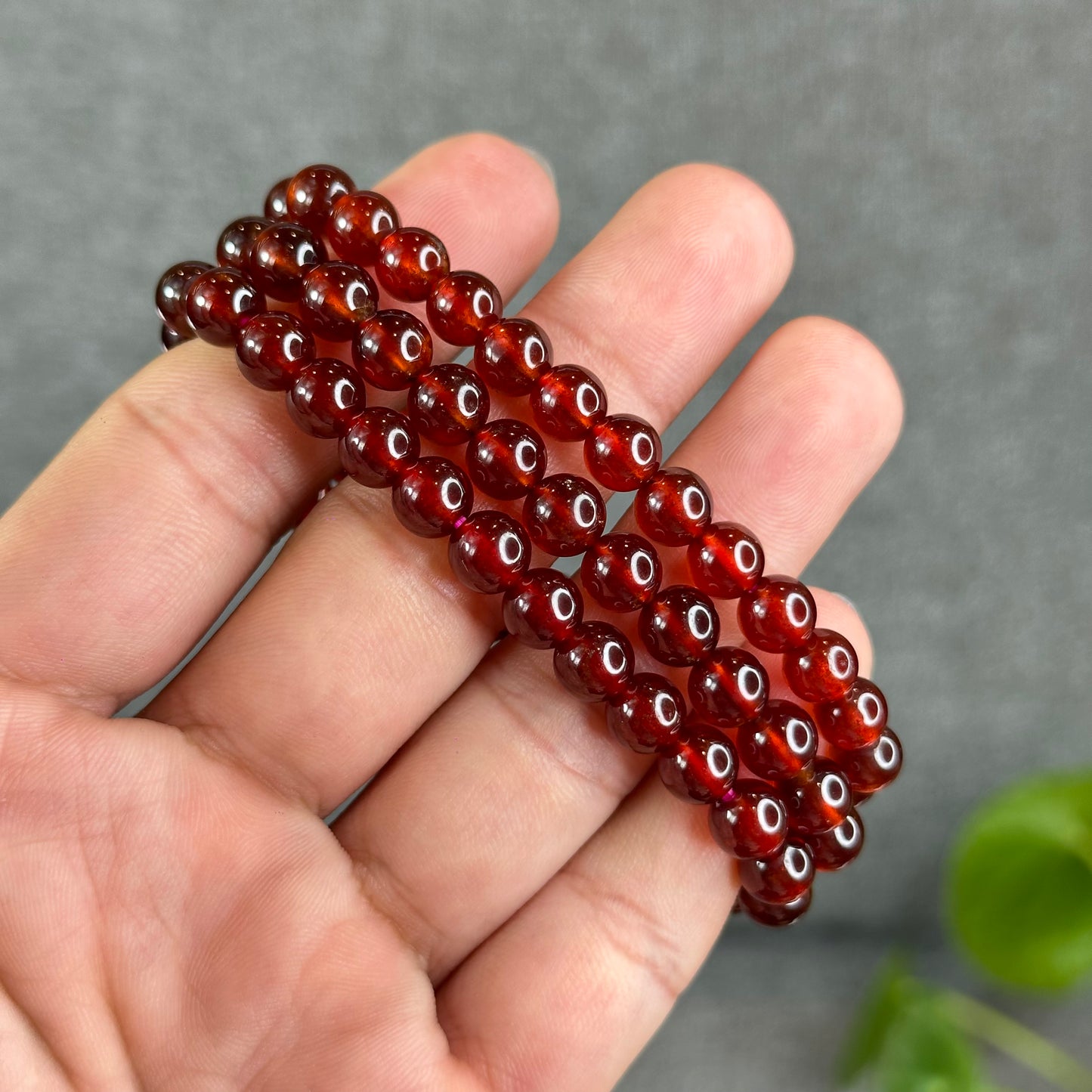 Natural Garnet VIP Bracelet size 7 mm