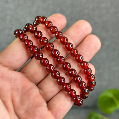 Natural Garnet VIP Bracelet size 7 mm